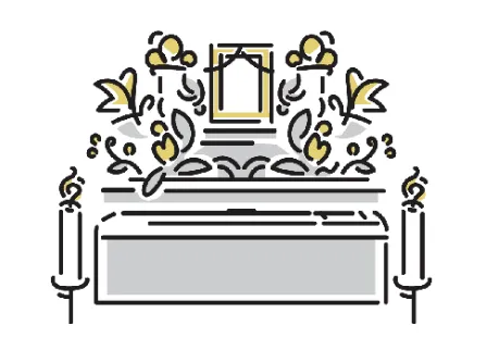 イラスト：葬儀用祭壇